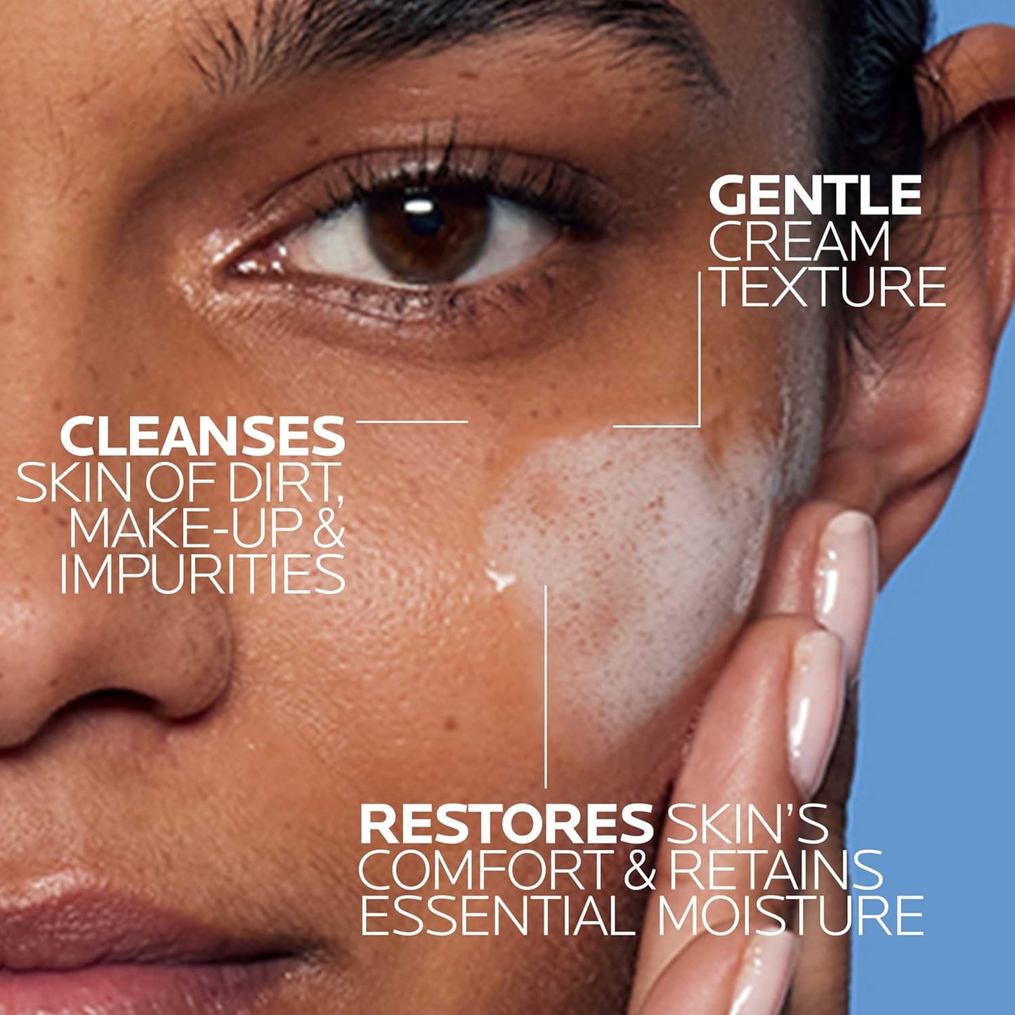 La Roche-Posay Toleriane Hydrating Gentle Face Cleanser – Daily Cream Cleanser with Niacinamide & Ceramides for Dry to Normal, Sensitive Skin