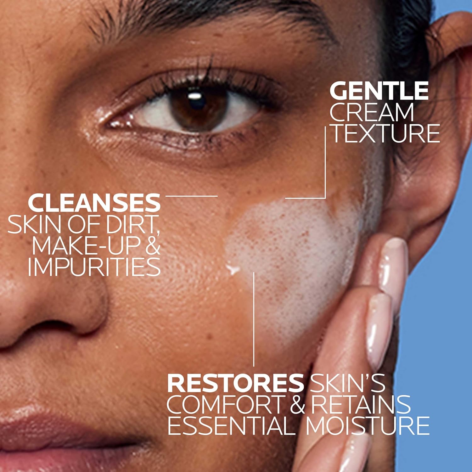 La Roche-Posay Toleriane Hydrating Gentle Face Cleanser – Daily Cream Cleanser with Niacinamide & Ceramides for Dry to Normal, Sensitive Skin