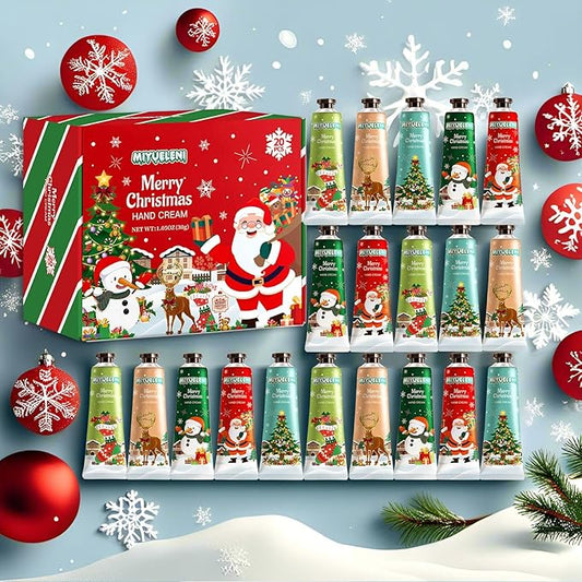 20 Pack Christmas Hand Lotion Gifts Set，Moisturizing Hand Cream for Women, Mini Travel Size Holiday Gifts, Stocking Stuffers & Bulk Gifts for Christmas Appreciation 30ml
