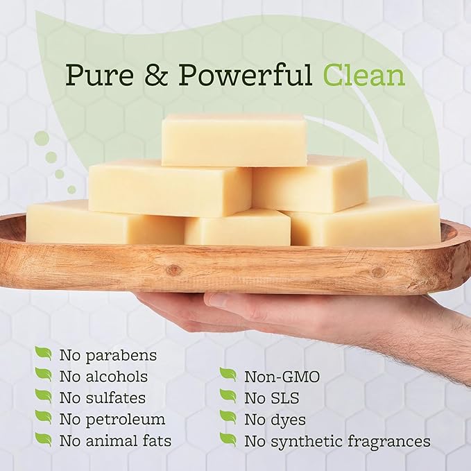 Truremedy Naturals Remedy Soap for Men, Women - Tea Tree Oil Bar includes Peppermint, Eucalyptus - for Foot, Body, All Skin Types - Pack of 5