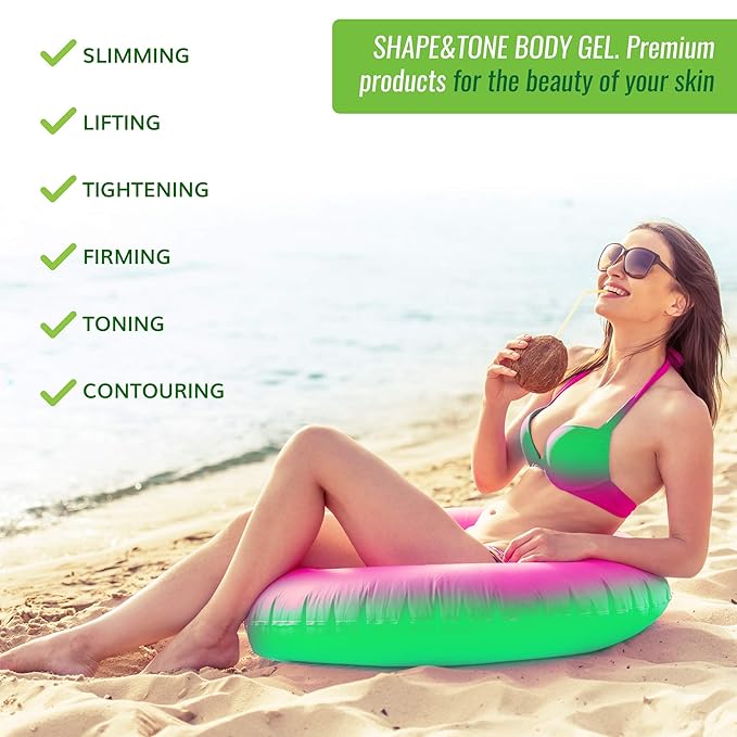 Anti-Cellulite Gel Cream – Body Moisturizer for Arms Legs and Stomach – Lift and Slim body cream by Shape and Tone 300 ml