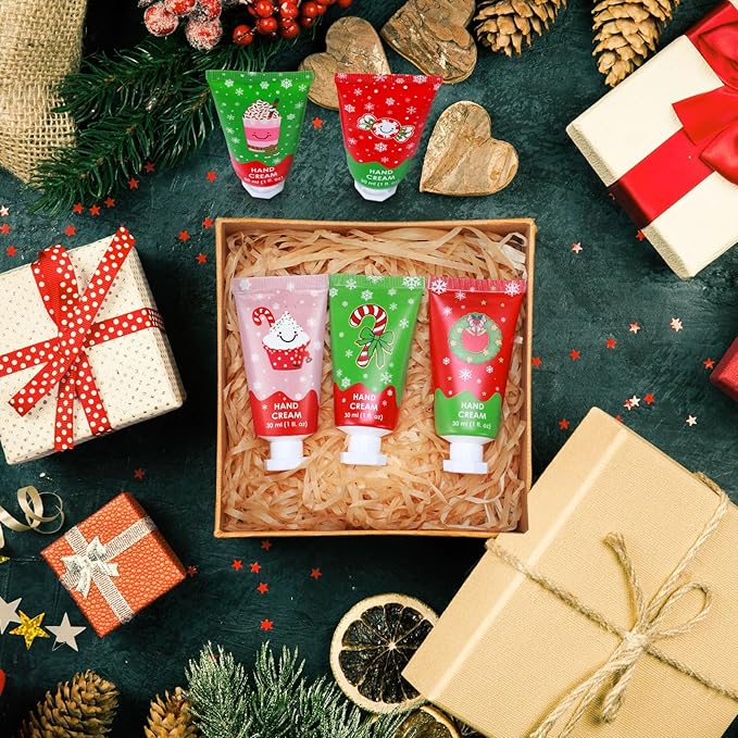 Loopeer 12 Pcs Christmas Hand Cream Gifts Bulk for Women Hand Lotion Travel Size Mini Cremas Para Manos for Dry Cracked Hands Moisturizer Cream for Stocking Stuffers Gift Xmas travel Calendar Advent