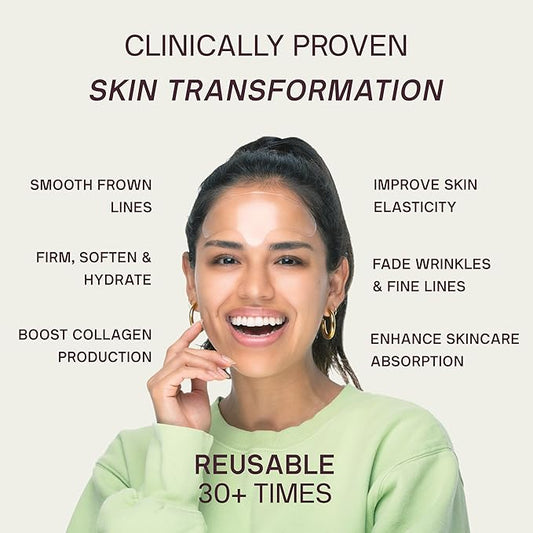 Dermaclara Forehead Patch - Forehead Wrinkle Patches for Face Overnight, Silicone Patches, Reusable Treatment for Wrinkles, Repair & Restore, Up to 30 Uses - 1 Patch