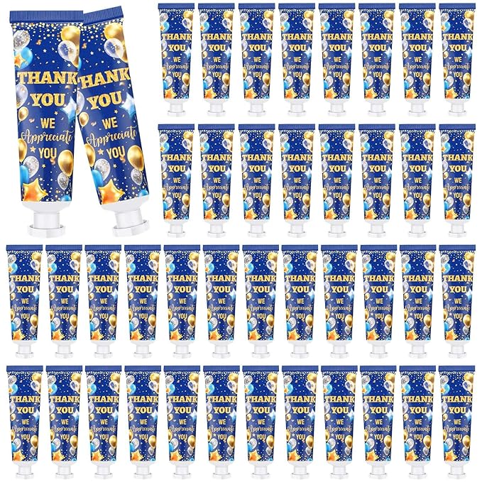 Leelosp 50 Pack We Appreciate You Gifts Bulk 2025 Thank You Hand Cream Gift Set, Travel Size Mini Hand Lotion for Staff Team Employee Appreciation Party Supplies