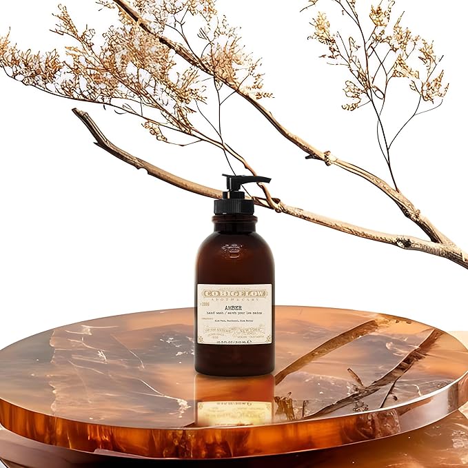 C.O. Bigelow Iconic Collection Amber Hand Wash, Scented Hand Soap with Aloe Vera and Shea Butter, 10.5 fl oz