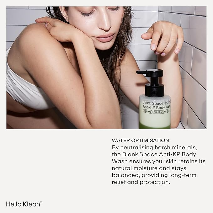 Blank Space Anti-KP Body Wash - Bi-Phase Cleanser Deeply Cleans & Removes Hard Water Residue - Hydrating Boost for Skin Moisture - Soothe Rough Dry & Sensitive Skin - Dermatologist Tested