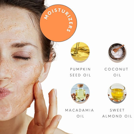 Serious Skincare Phyto Pumpkin Exfoliating Face + Body Scrub - Gently Exfoliates & Hydrates with Pumpkin Seed Oil, Moisturizing Almond Oil, Coconut Oil for Softer and More Radiant Skin 8 Fl. Oz.