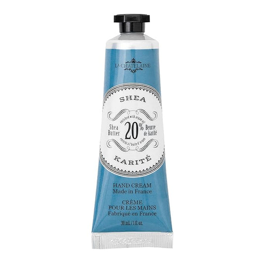 La Chatelaine 20% Shea Butter Hand Cream, Travel Size, Organic Argan Oil, Moisturizing, Nourishing, Extra-Rich Hand Lotion, Made in France, Paraben Free, 1 oz / 30ml (Shea)