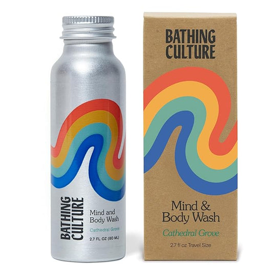 Bathing Culture, Organic Mind + Body Wash, Natural, Biodegradable, Sustainable, Vegan Personal Care, All Natural Organic Body Wash for Women and Men, 2.7 fl oz, Cathedral Grove Scent