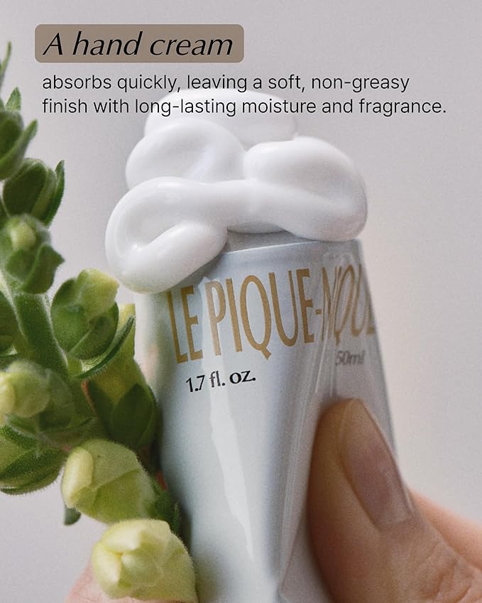 VINOIR Decanting Hand Cream LE PIQUE-NIQUE - Long Lasting Perfumed Hand Moisturizer for Rough Skin - Soft & Smooth Hands - Citrus, Green Apple and Flower Scent, 1.7oz.