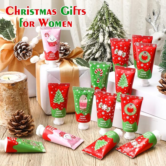 Loopeer 36 Pcs Christmas Hand Cream Gifts Bulk for Women Hand Lotion Travel Size Mini Cremas Para Manos for Dry Cracked Hands Moisturizer Cream for Stocking Stuffers Gift Xmas travel Calendar Advent