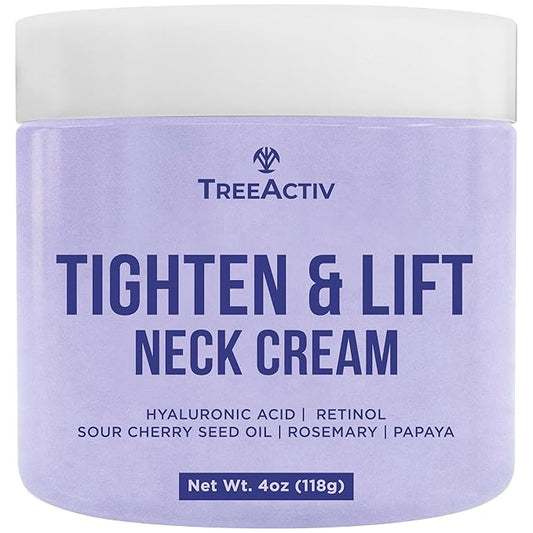 Neck Firming Cream with Hyaluronic Acid, Collagen and Cupuacu Butter Firming Lifting Neck Cream for Wrinkles and Crepe Skin Neck Wrinkle Cream and Moisturizer for Smoother-Looking Skin (4oz)