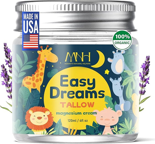 Magnesium Lotion for Kids, Tallow Based Magnesium Lotion For Sleep, Lavender Scented | No Melatonin Sleep Aid | Arnica Cream, Eczema Cream for Kids, Sudocrem | Organic, Made in USA, 2 Month Supply