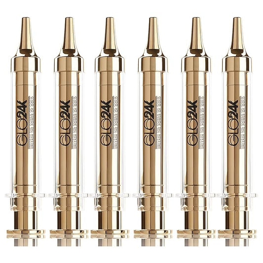 GLO24K Instant Facelift Cream with 24k Gold, Hyaluronic Acid, Peptides, and Vitamins. Value Pack of 6. A powerful non-invasive alternative to injections.