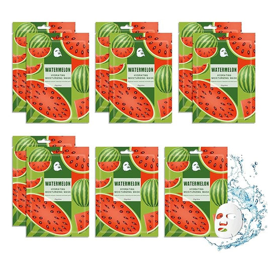 10PCS Hydrating Face Masks,Moisturizing Facial Masks for Women and Men,Fruit Overnight Facial Sheet Mask,Lightweight and Non-greasy Face Sheet Mask for All Skin Type 02