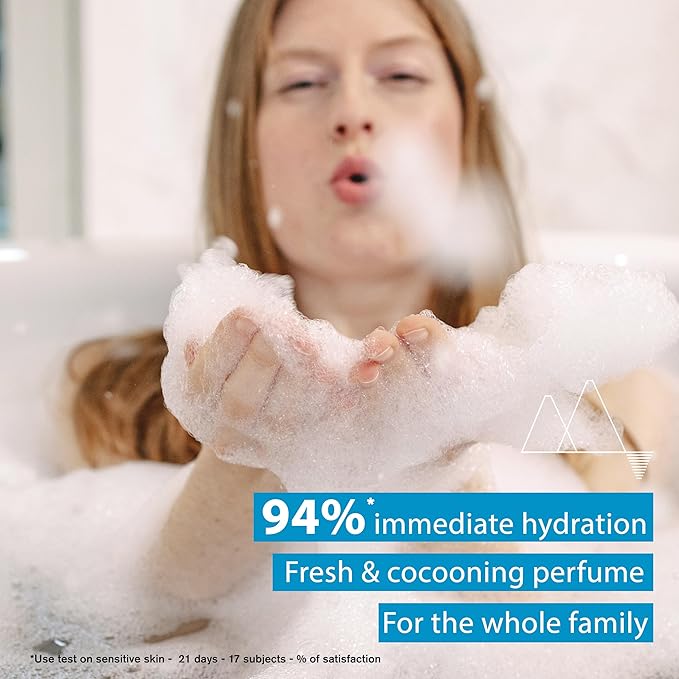 URIAGE Daily Moisturizing Body cleanser with Shea Butter | 2-in-1 Body Wash: Cleanses & Nourishes, Face, Body & Hair, Paraben & Soap-Free, Physiological pH, 500 mL / 17 fl. Oz