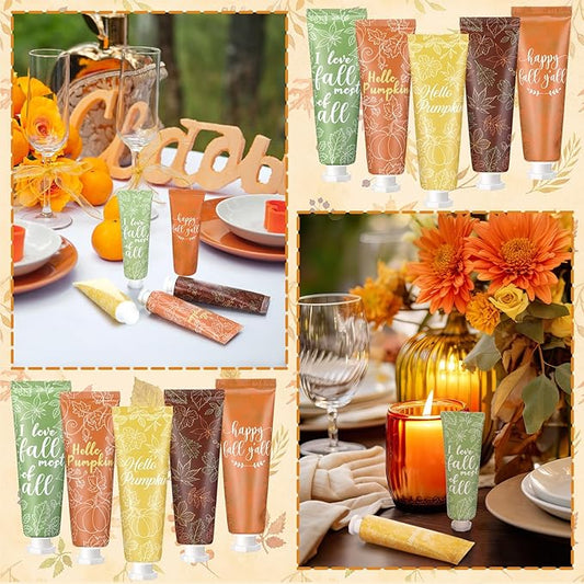 40 Pcs Fall Hand Cream Bulk, Mini Pumpkin Lotion, 30ml Natural Botanical Fragrance Fall Lotion for Chapped Hands, Thanksgiving Favors, Employee Gifts, Baby Shower, Travel, Work, Team, Staff