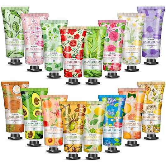 16 Pack Hand Cream Gifts Set, Bulk Hand Lotion Travel Size for Dry Cracked Hands, Hand Cream for Bridesmaid Gifts, Employee Appreciation Gifts, Birthday Gifts and Bridal Shower Gifts