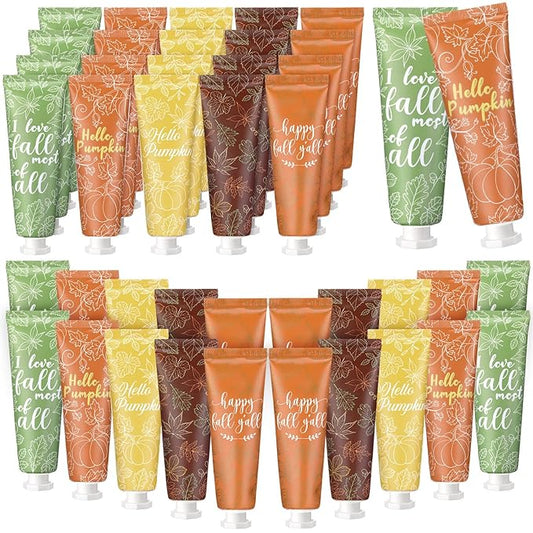 40 Pcs Fall Hand Cream Bulk, Mini Pumpkin Lotion, 30ml Natural Botanical Fragrance Fall Lotion for Chapped Hands, Thanksgiving Favors, Employee Gifts, Baby Shower, Travel, Work, Team, Staff
