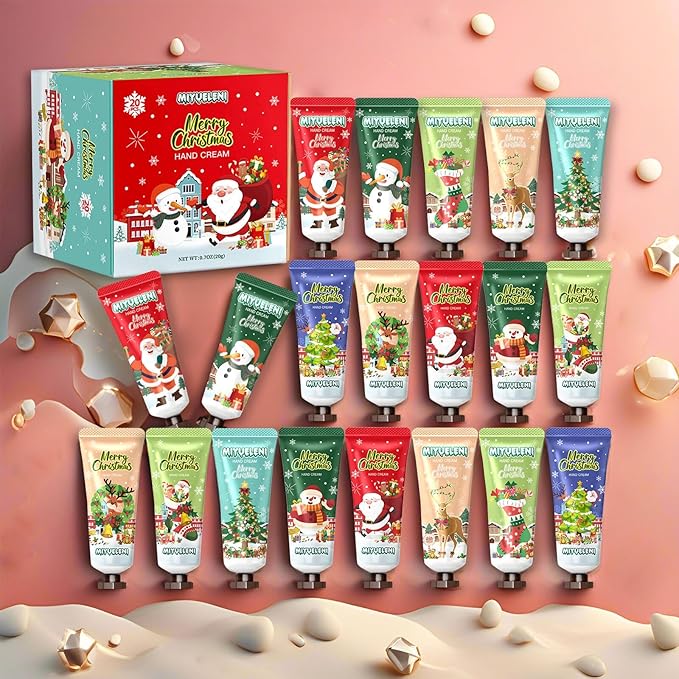 20 Pack Christmas Hand Lotion Gifts Set，Moisturizing Hand Cream for Women, Moms & Coworkers，Mini Travel Size Holiday Gifts, Stocking Stuffers & Bulk Gifts for Christmas Appreciation 20ml