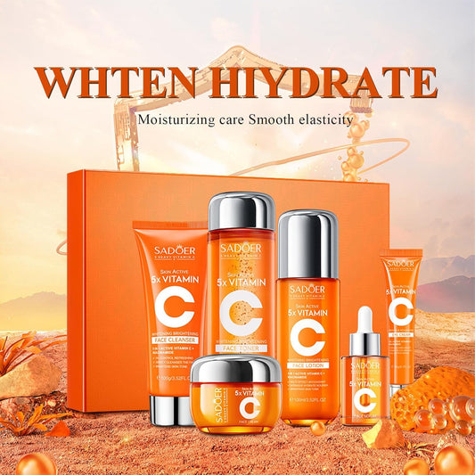 Vitamin C Skincare Set – Cleanser, Toner, Serum & Creams (Travel Size)