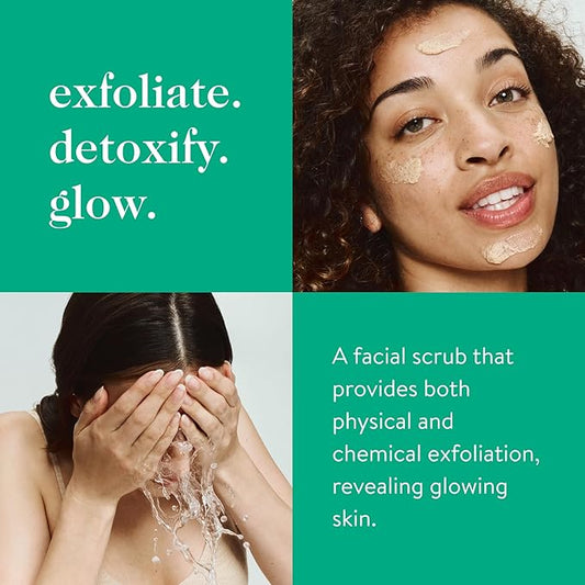 good.clean.goop beauty The Fruit Facial Exfoliating Scrub | Gentle Face Exfoliator to Smooth Skin Texture | AHA Glycolic Acid, Grape Seed Exfoliant & Chia Seed Oil | Cruelty Free | 2 fl oz