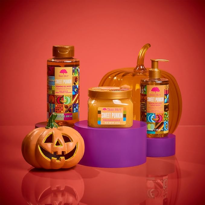 Tree Hut Sweet Punkin Wash, Gently Cleanses and Leaves Skin Looking Fresh and Radiant, Body Wash, Fall Limited Edition Scent, 18 fl oz