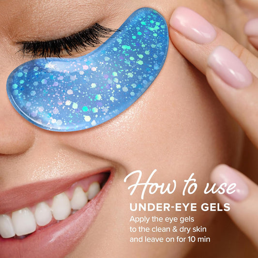 Eye Gels - Pads under Eye Patches for Puffy Eyes and Dark Circles with Collagen & Hyaluronic Acid - anti Wrinkles under Eye Masks Skincare Treatment for Puffiness & Bags - Parches Para Ojeras