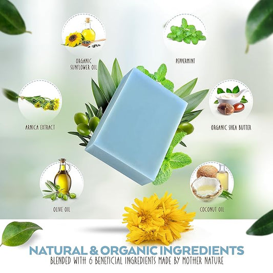 Aspen Kay Naturals Arnica Soap. With Organic Shea Butter, Arnica Oil & Pure Essential Oils. All Skin Types. Made in the USA. (6 pack)