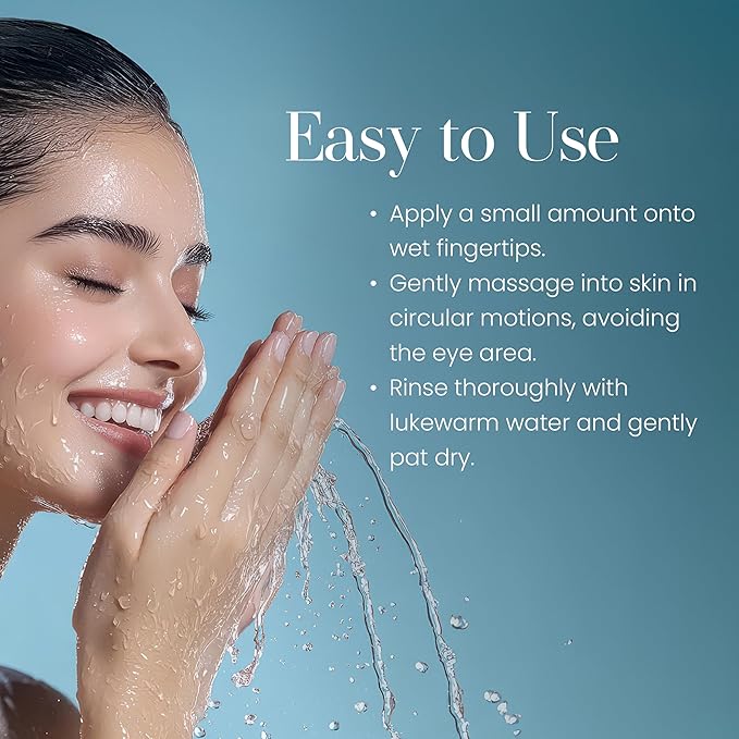 Hylunia Skincare Salicylic Facial Cleansing Gel – Deep Pore Cleanser for Oily & Acne-Prone Skin, Exfoliates, Minimizes Blackheads & Breakouts, Hydrates, Brightens Complexion, 5.1 fl. oz.