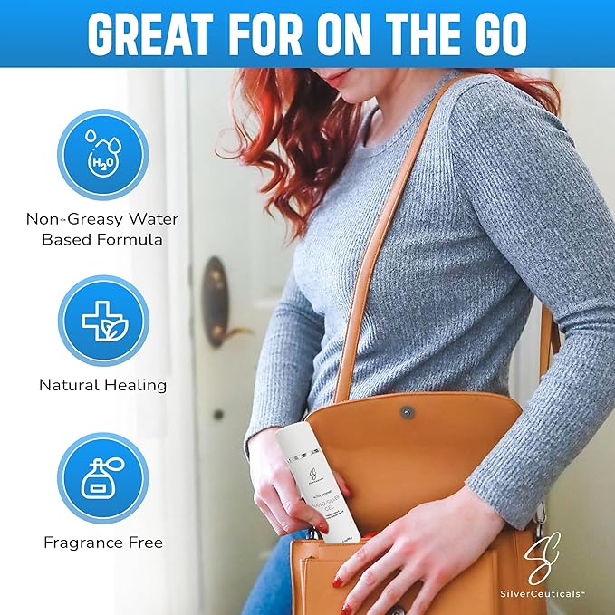 Cosmetic Gel with Nano Colloidal Silver - Promotes Natural Healing - Repair Cuts Scrapes Blemishes - Soothe & Hydrate - Skin Firming - Non-Greasy Water-Based Formula - No Harsh Chemicals - 3.4oz