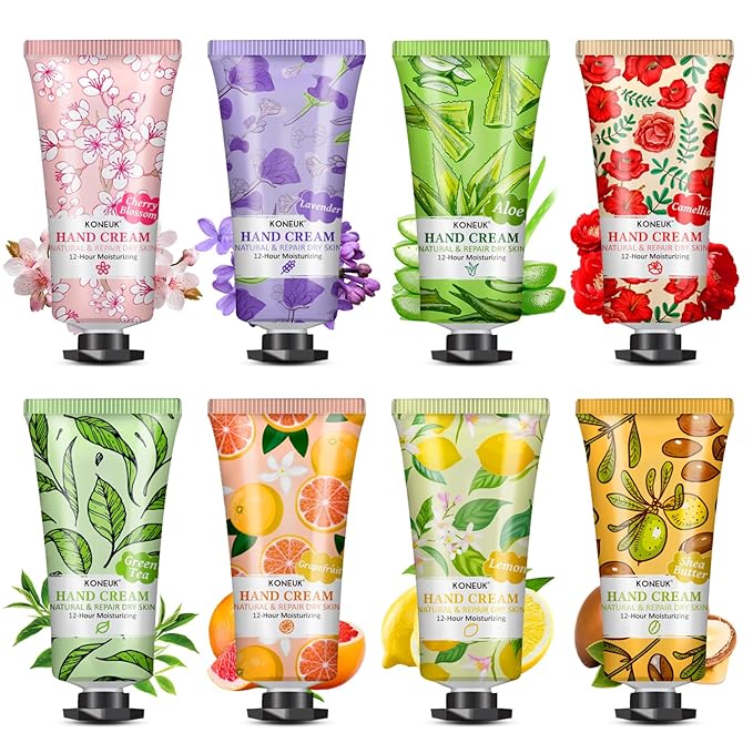 8 Pack Hand Cream Set For Women, Bridesmaid Gifts, Wedding Favors, Bulk Hand Lotion Travel Size for Dry Cracked Hands, Moisturizing Hand Cream for Thank You Gifts and Birthday Gifts