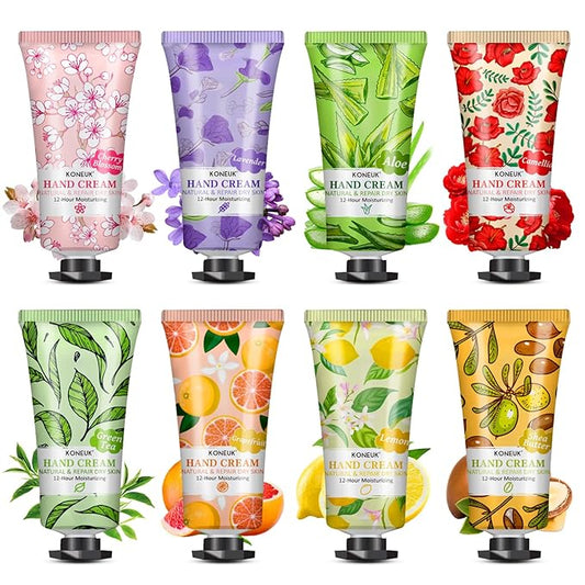 8 Pack Hand Cream Set For Women, Bridesmaid Gifts, Wedding Favors, Bulk Hand Lotion Travel Size for Dry Cracked Hands, Moisturizing Hand Cream for Thank You Gifts and Birthday Gifts