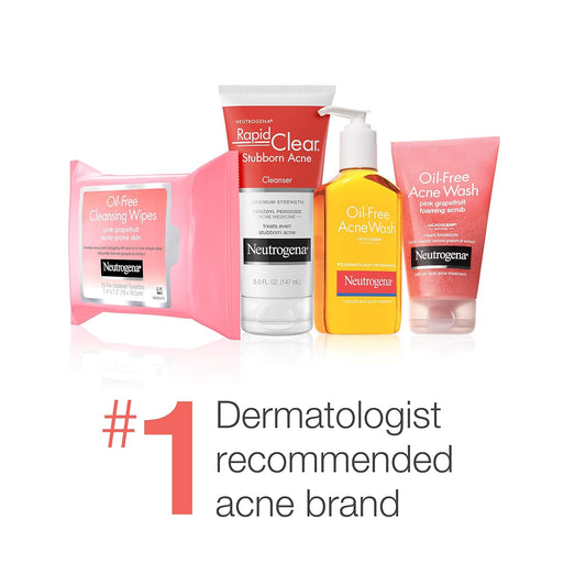 Oil-Free Acne Moisturizer with 0.5% Salicylic Acid – Pink Grapefruit Face Lotion for Acne-Prone Skin, Non-Greasy & Non-Comedogenic, 4 Fl. Oz