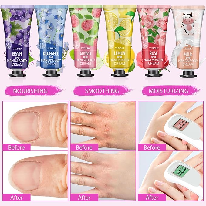 VESPRO 70 Pack Hand Cream Set For Women, Bridal Shower Favors, Thank You Gifts, Bulk Hand Lotion Travel Size for Dry Cracked Hands, Mini Hand Lotion for Bridal Shower Gifts and Birthday Gifts