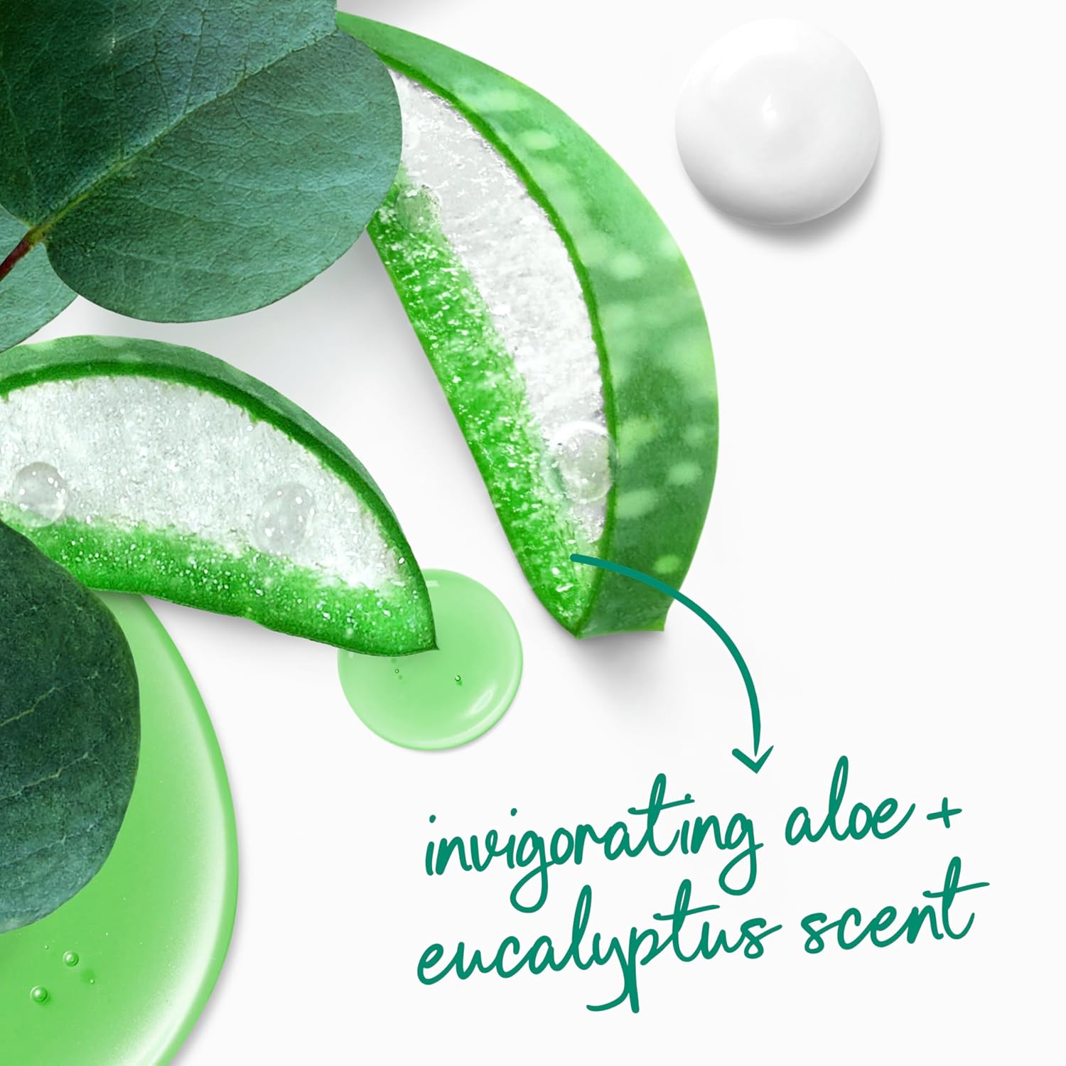 Body Wash with Pump Invigorate Aloe & Eucalyptus for 24Hr Lotion-Soft Skin Moisturizing Skin Cleanser with No Sulfates No Parabens 30.6 Oz
