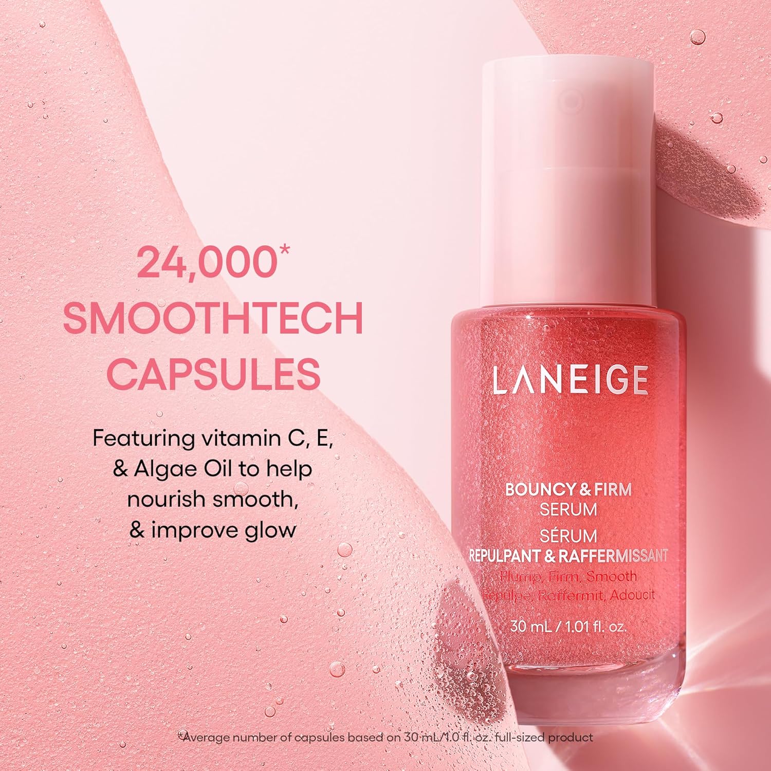 Bouncy & Firm Serum: Korean Slow Aging Collagen Serum with Peptides for Plumping, Firming, & Hydrating