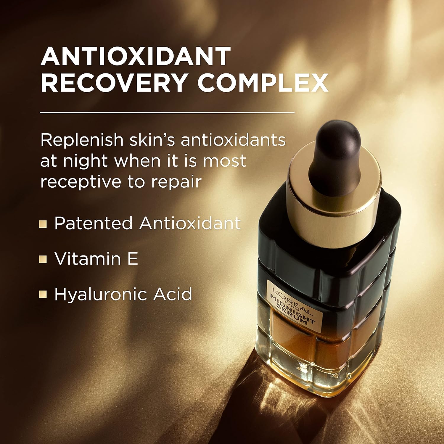 Age Perfect Midnight Anti-Aging Face Serum with Niacinamide & Antioxidants – Wrinkle Reducing Night Serum for Mature Skin + Bonus Eye Cream Sample | 1 Oz