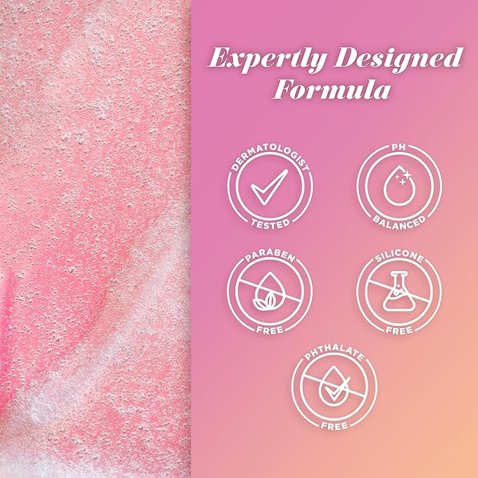 Caress Body Wash With Pump Daily Silk White Peach & Orange Blossom Body Soap for Noticeably Silky, Soft Skin 30 fl oz, 4 Pack