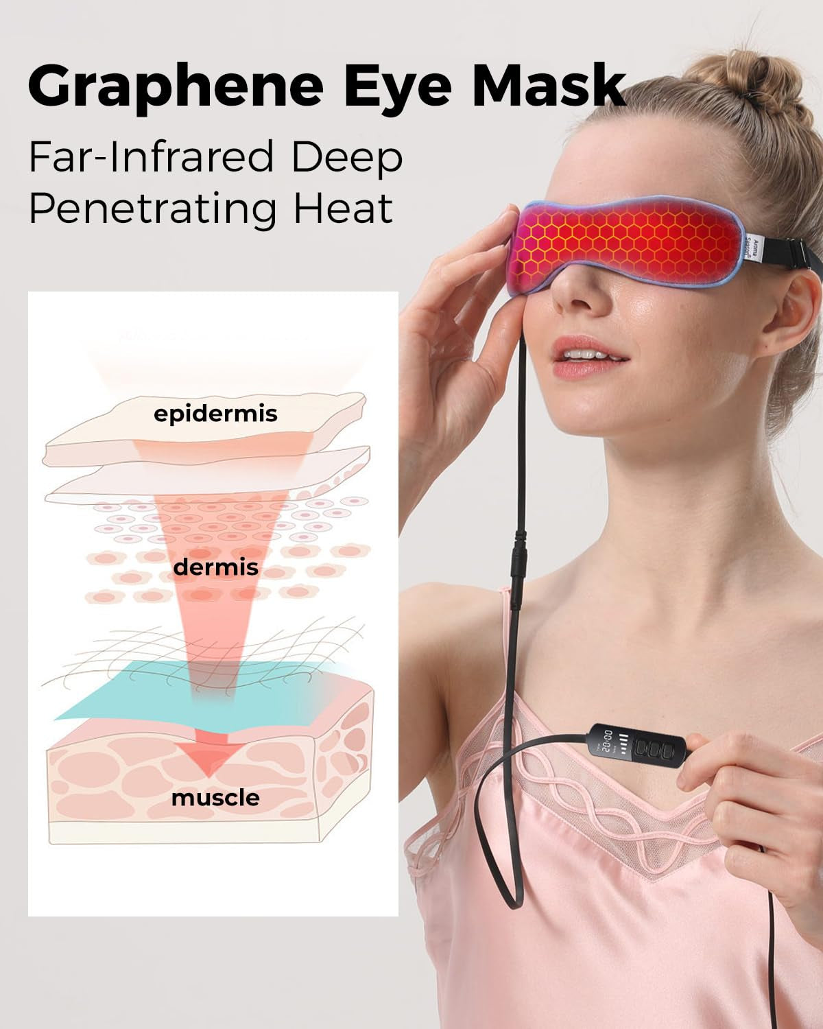 Heated Eye Mask for Dry Eyes, Warm Eye Compress with Flaxseed for MGD, Dry Eye Syndrome, FSA HSA Eligible, Chalazion Blepharitis Stye Eye Treatment, Steam Moist to Unclog Glands (Blue)